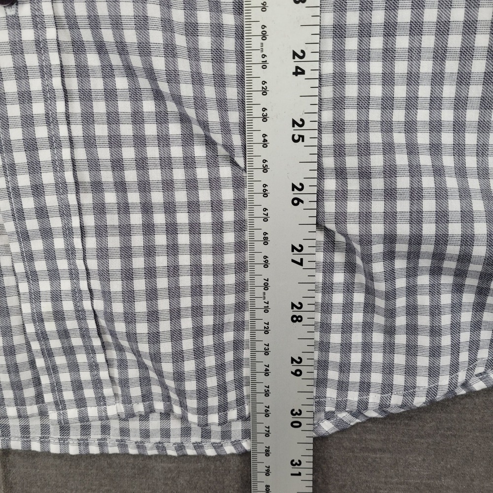 Antigua Mens Atlanta Braves MLB Gingham Button Down Shirt Grey White‎ Large L - Picture 4 of 6